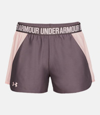 Under Armour Women's UA Play Up 2.0 Shorts Ash Taupe / Orange Dream XS.