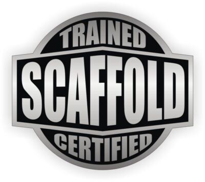 Scaffold Trained Certified Hard Hat Sticker Decal