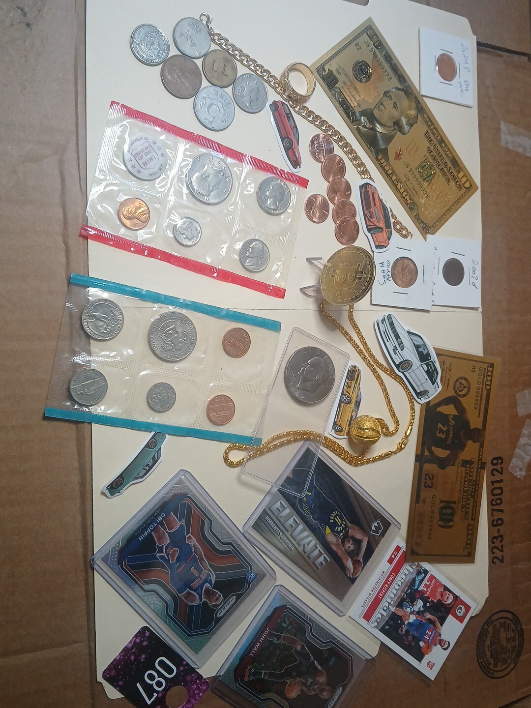 Collectible Junk Drawer Coin Lot 1971 P&D Mint Set 1978 Eisenhower Michael...