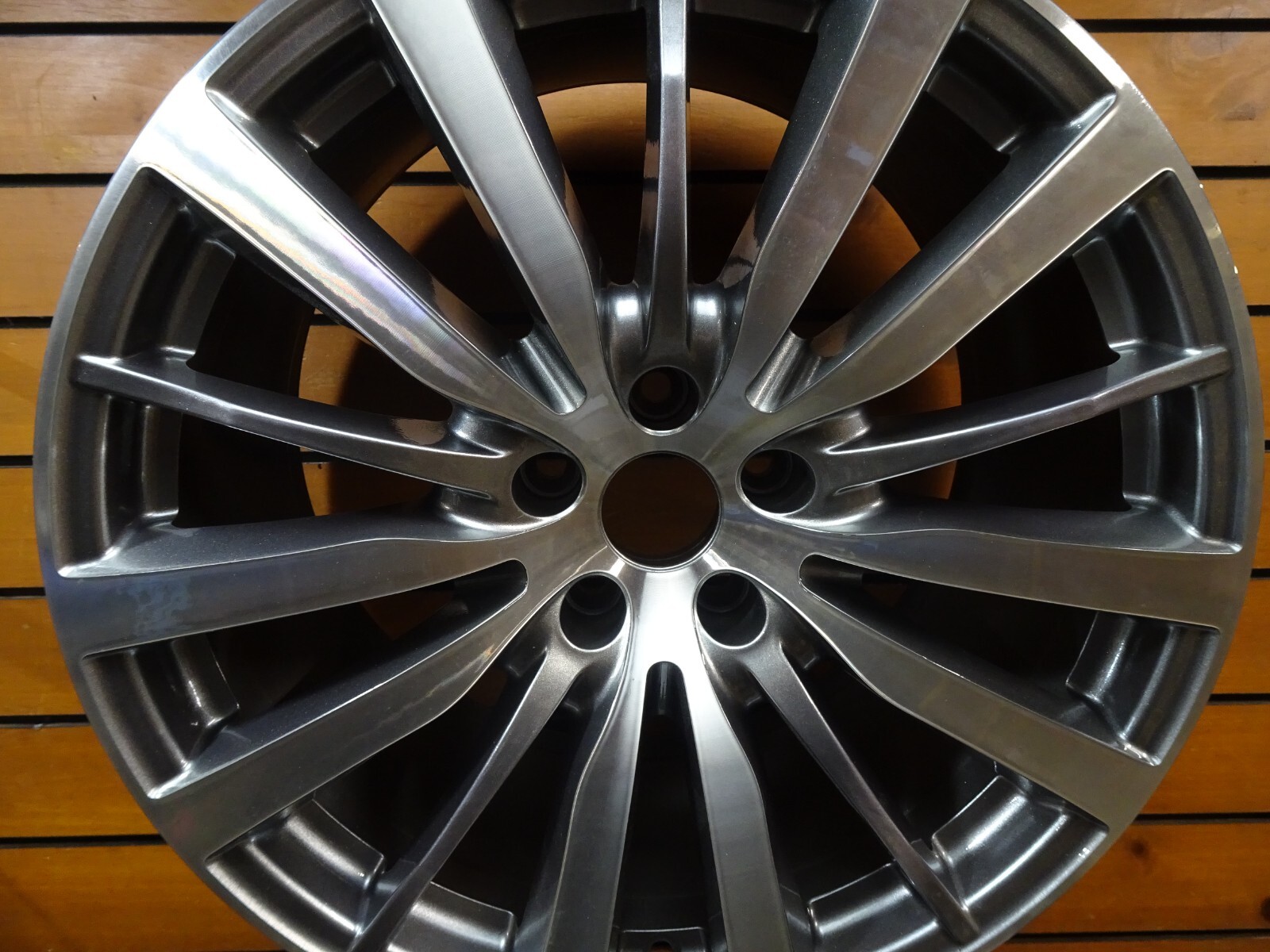 Maserati 2014 2015 97698 aluminum OEM wheel rim 19 x 10 CNC Charcoal Rear