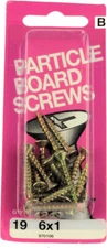 (5 Pack) #6 x 1 inch Particle Board Screws - 19 Pack