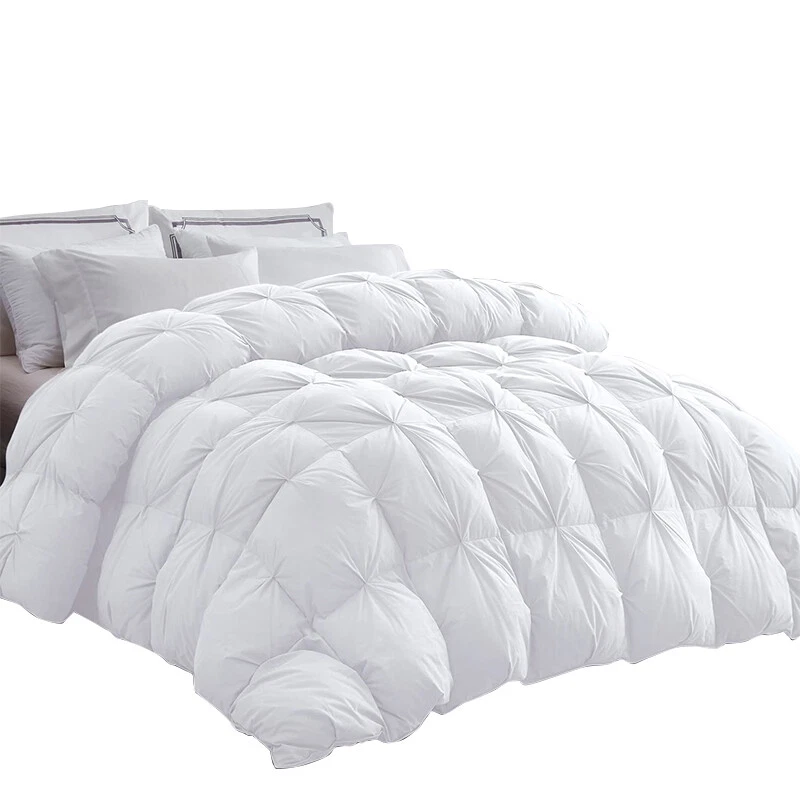 Edredón de plumón de ganso plisado de muñeco de nieve, 100 % tela de algodón, 750+ potencia de relleno Foto 2 de 2