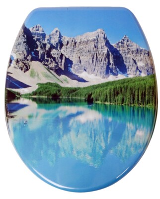 WC-Sitz Absenkautomatik Mountain Duroplast Toilettensitz Bad Klodeckel Softclose
