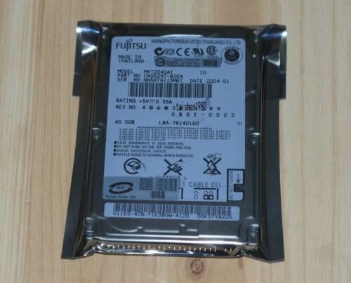 Fujitsu 40 GB,Internal,4200 RPM,6.35 cm (2.5") MHT2040AT Hard Drive