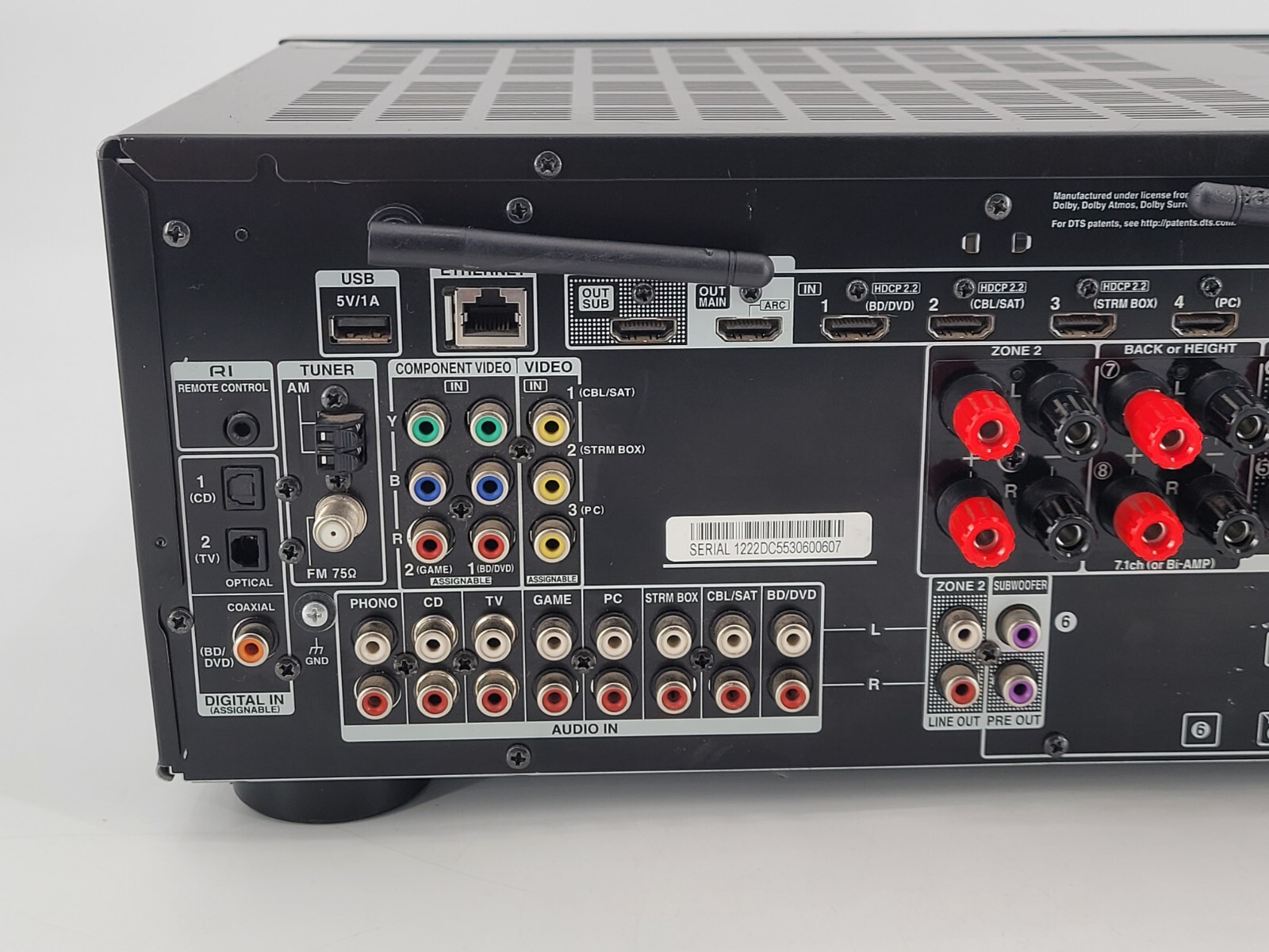 ONKYO TXNR646 7.2 4K Atmos DTSX, WiFi, Bluetooth UNIT ONLYNO