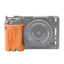 NICEYRIG Wooden Handle Grip Handgrip for DSLR Sony A6400 A6300 A6000 Camera Cage