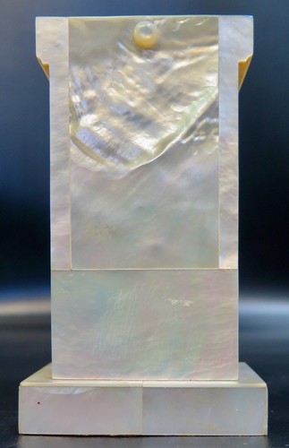 Vintage Early 20th Century Mother of Pearl Curio Cabinet Clock - Picture 5 of 10
