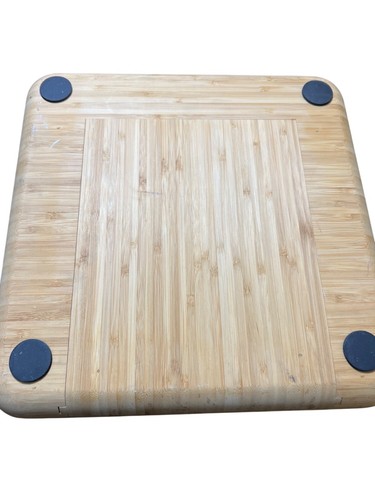 1 Elegant Bamboo Charcuterie Board Drawer with 4 Tools 13" x 13" - Picture 4 of 4