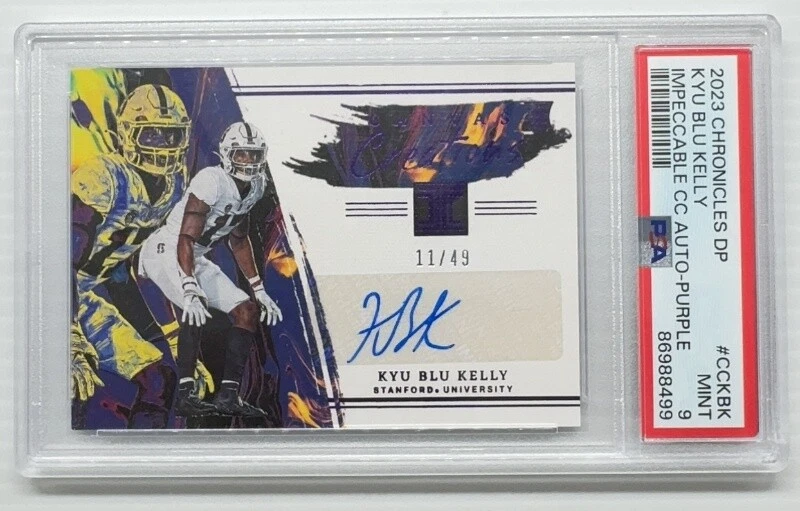 Kyu Blu Kelly Panini Chronicles Draft Picks Impeccable Canvas Creations Autographs #CCKBK Purple