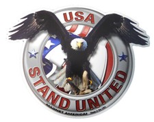USA Stand United Bald Eagle Car Fridge Magnet Made In USA