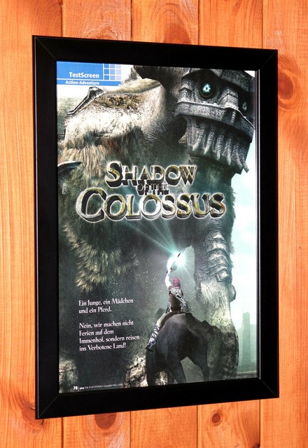 2006 Shadow of the Colossus PS2 PS3 Old Very Rare Small Poster / Ad Page Framed 2006 Shadow of the Colossus PS2 PS3 Old Very Rare Small Poster / Ad Page Framed
