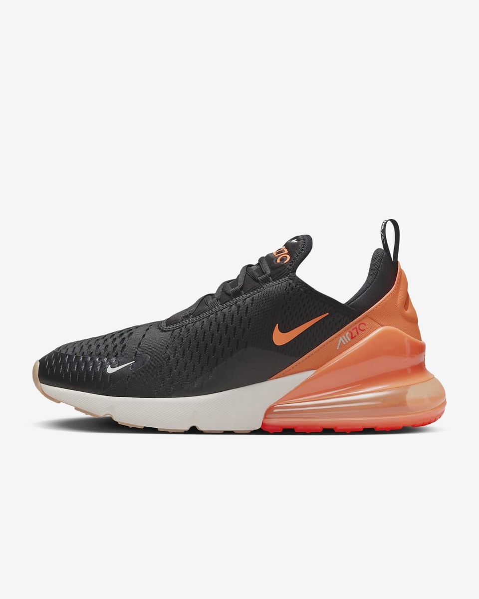 Nike Air Max 270 Black Total Orange White Bright Crimson AH8050