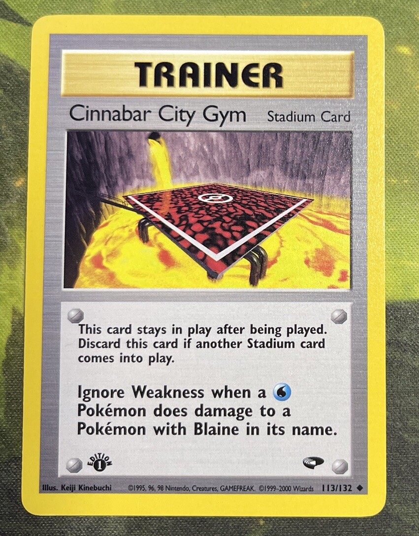 1st Edition Cinnabar City Gym 113/132 - Gym Challenge - Near Mint