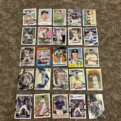 DJ LeMahieu 25 different baseball cards various years brands MLB Rockies NYY Yan