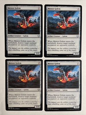 4x Mtg Commander Legends Meteor Golem NM/M Magic The Gathering
