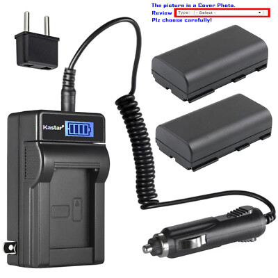 Kastar Battery LCD AC Charger for BP-911 BP-915 & Canon ES520A ES4000 ES5000