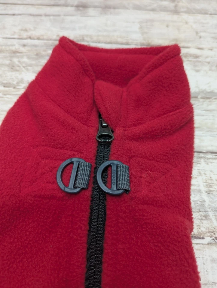 GOOBY Fleece Vest Half Zip Up Fleece Sweater Dogs X-Small Red - Image 3 of 4