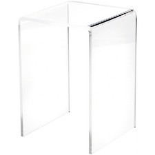 Plymor Clear Acrylic Vertical Square Display Riser, 7.5" H x 5" W x 5" D