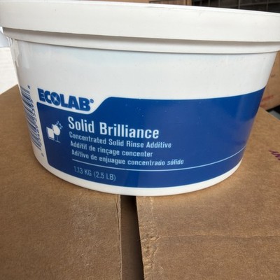 NEW Ecolab Concentrated Solid Brilliance Rinse Additive Formula 6125395