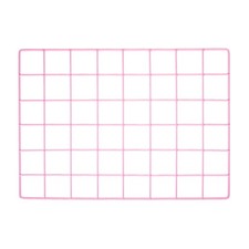 Iron Wire Grid Panel Board Photo Display Holder Hanging Frame Pink 16"x12"