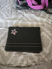 Black Small Bruefcase Padfolio with Pockets Folio