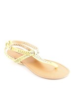 JUSTFAB Sandalo toe-post Donna Sandalo Taglia IT 36,5 giallo scuro-marrone