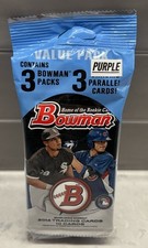 2014 Topps Bowman Baseball Value Pack 3 Packs & 3 Purple Parallel Cards NEW