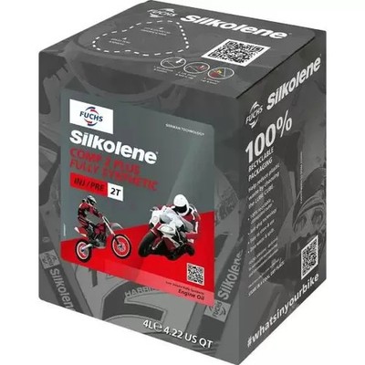 Silkolene Comp 2 Plus vollsynthetisches 2-Takt Motorrad Motoröl - 4L CUBE