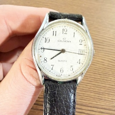 Vintage Uhr Clyda White Dial 1980