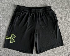 Under Armour Shorts Men  s Sz XL Black Wicking Loose Fit Activewear Workout Gym