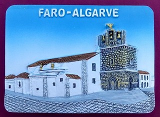 Souvenir Fridge Magnet Faro Cathedral Algarve Portugal