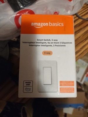 Amazon Basics Smart Light Switch Compatible w/ Alexa Only 3-Way 2.4 GHz WiFi NEW