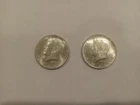 1964 kennedy half dollar 90% silver uncirculated lot of 2 coins