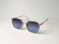 Vintage Aviator Sunglasses Blue Gradient Lenses, Lightweight Metal Frame, UV400