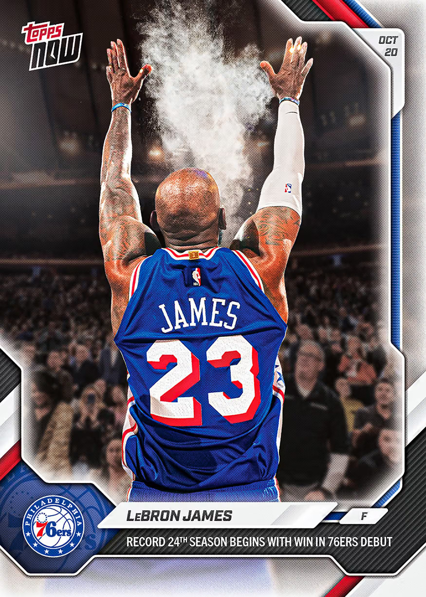 LEBRON JAMES - PHILADELPHIA 76ERS DEBUT - 2026-27 NBA Topps Now Card 1 - PRESALE