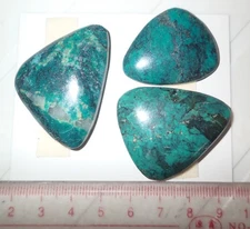 Turquoise Stone Flat Free Form Cabochon 158 Carat 3 pieces 31.6 gram Lot C