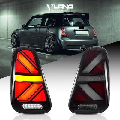 For Mini Cooper R50 R52 R53 2001-2006 LED Tail Lights w/Startup Clear Rear Lamps