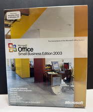 Nuevo de Lote Antiguo Sellado En Caja INGLÉS Microsoft Small Business Edition 2003 Completo