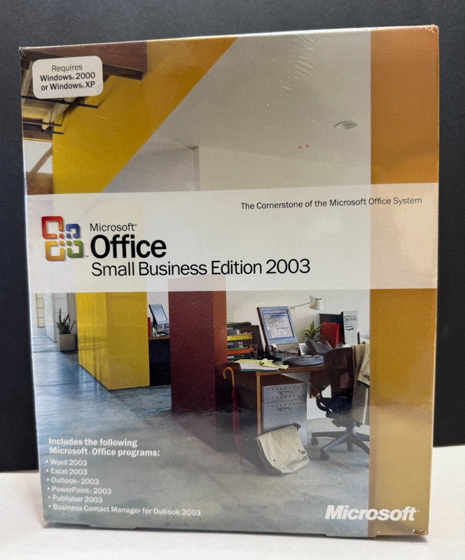 NOS Sealed Boxed ENGLISH Microsoft Small Business Edition 2003 Complete