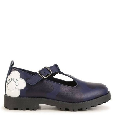 Kenzo Girls Boke Flower Leather Mary Janes