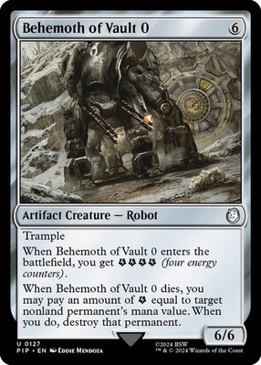 Behemoth of Vault 0 PIP 127 MTG Universes Beyond: Fallout Uncommon EN NM