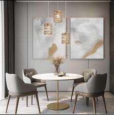 Mid Century Modern Gold Pendant Light Kitchen Island One Light