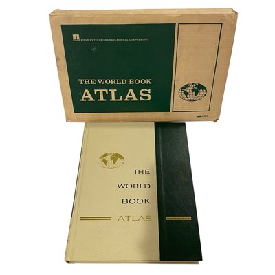 The World Book Atlas 1971 Ed. Field Educational Enterprises Corp w/ Original Box