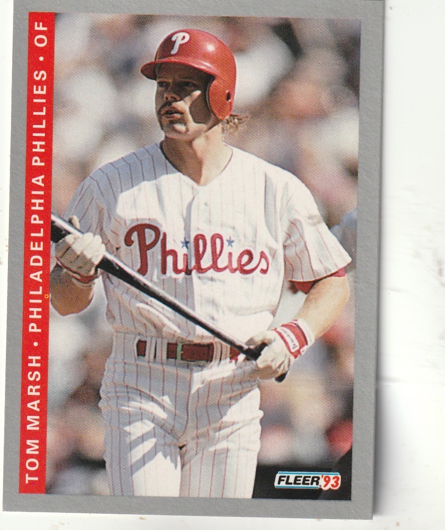 FREE SHIPPING-MINT-1993 Fleer #494 Tom Marsh Rookie RC Philadelphia Phillies