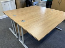 Office Furniture, Desks, Drawers, Chairs. Set Of 4.