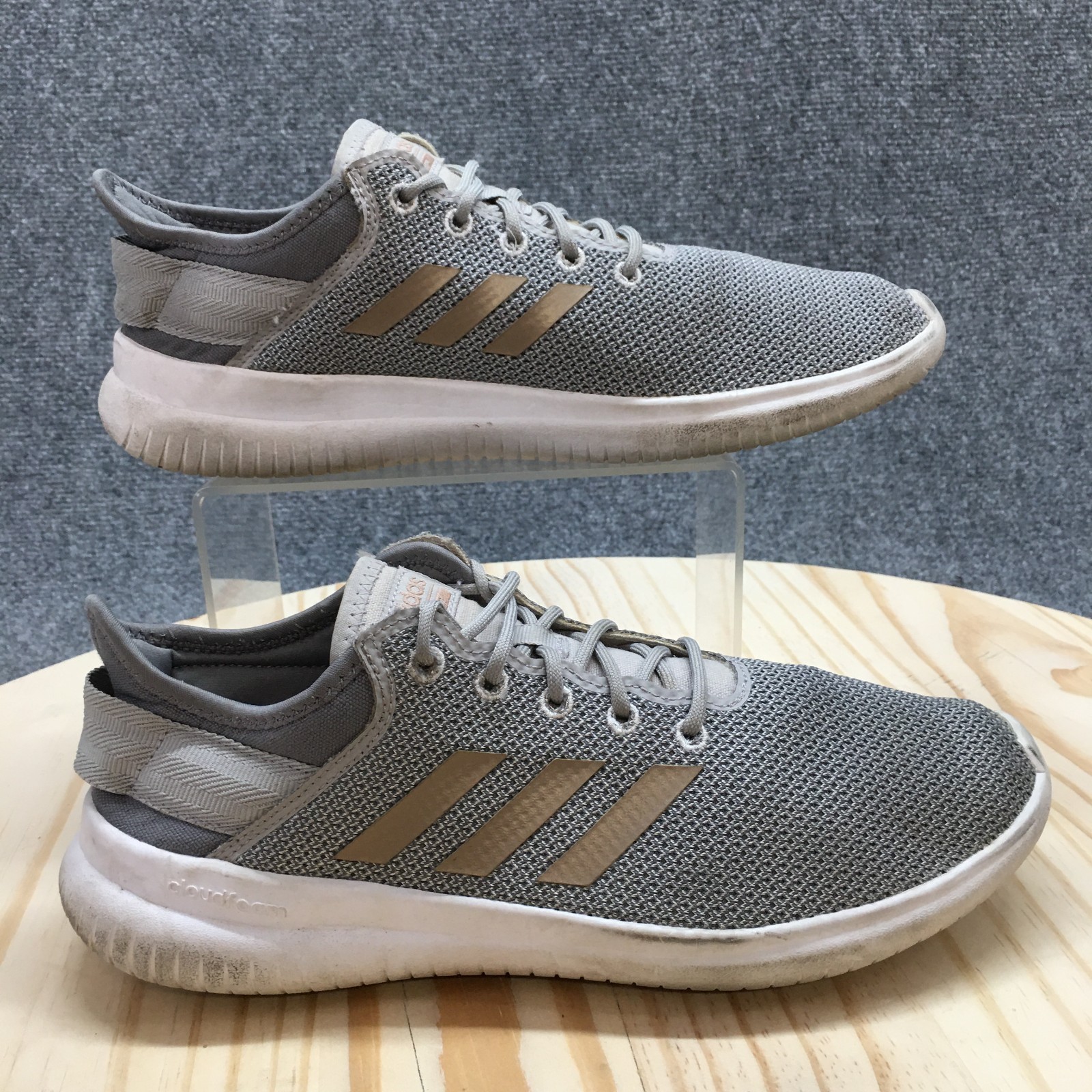 Adidas Shoes Womens 10 Cloudfoam QT Flex Running Sneakers Gray Athletic DA9835 Adidas Shoes Womens 10 Cloudfoam QT Flex Running Sneakers Gray Athletic DA9835