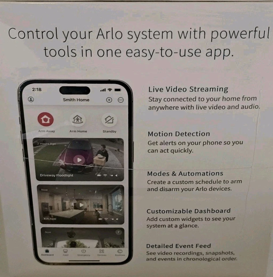 Arlo Essential 2K(第 2 代)安全摄像头 – 白色 (3 包) 全新! — 第 3/4 张图片