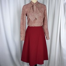 Fred Rothschild of California Vintage 60s 70s Hostess Dress Sz 8 Tie Neck READ