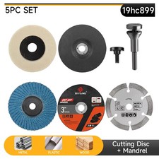 5Pcs 75mm Cutting Disc/Grinding Wheel/Flap Disc With Mandrel For Angle Grinder
