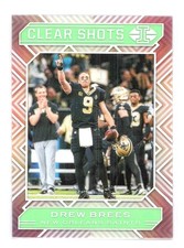 Drew Brees 2020 Panini Illusions #7 Clear Shots Emerald
